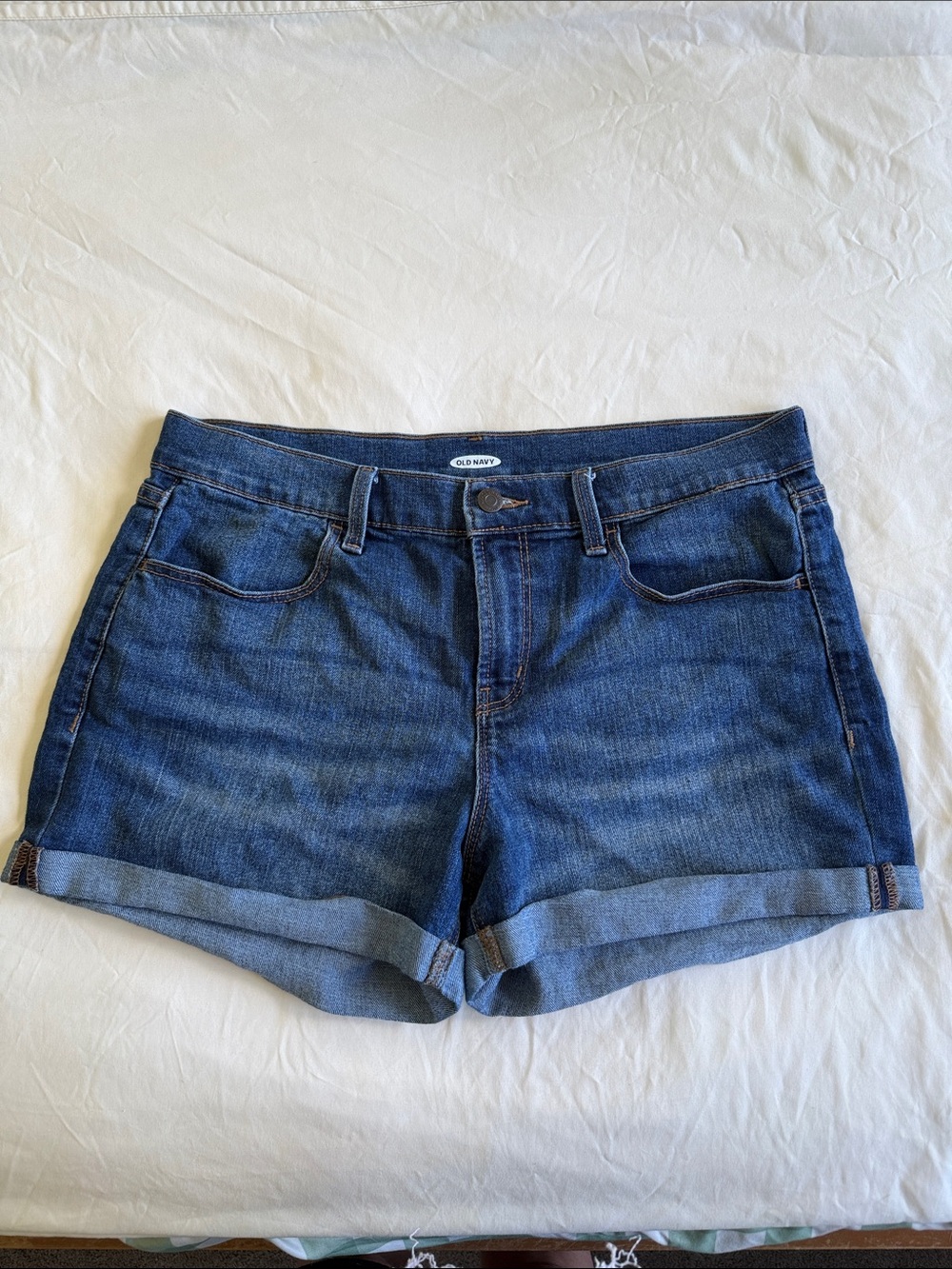 Old Navy Blue Rolled-Hem Denim Shorts